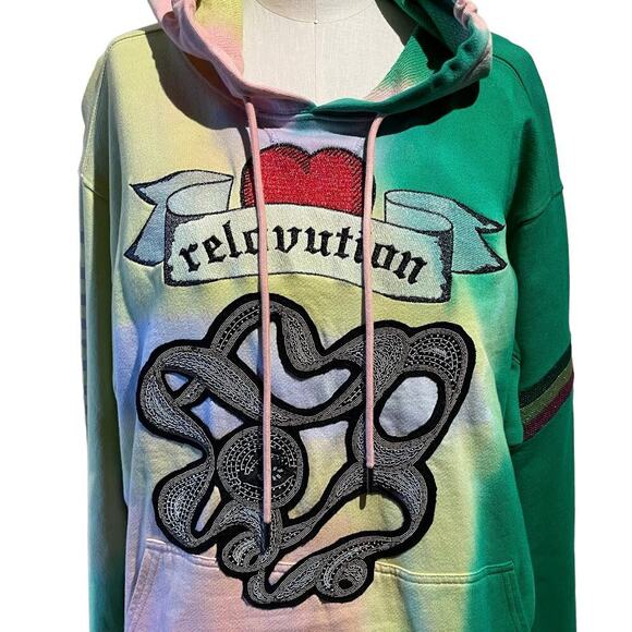 NWOT Zadig & Voltaire Spencer Tie Dye Hoodie Sweatshirt Medium - Picture 3 of 8